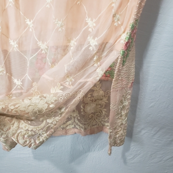 Agha Noor Floral Embroidered Sheer Kurti Size Medium - Picture 8 of 15